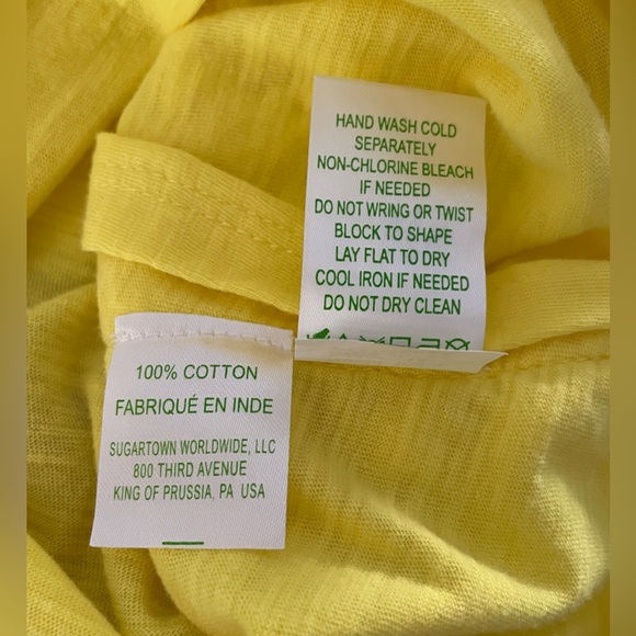 NWT - Lilly Pulitzer Women’s Small Yellow Sleeveless McKee Top with Pom Poms - Picture 15 of 16